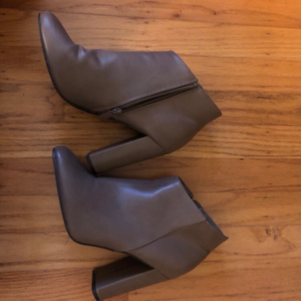 Beige booties